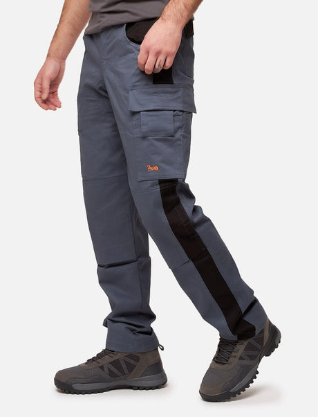 Pantalon de travail homme stretch avec poches pour genouillères en coton Strong Stretch