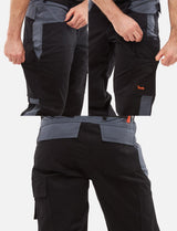 Men's work trousers with knee pad pockets made of strong stretch cotton