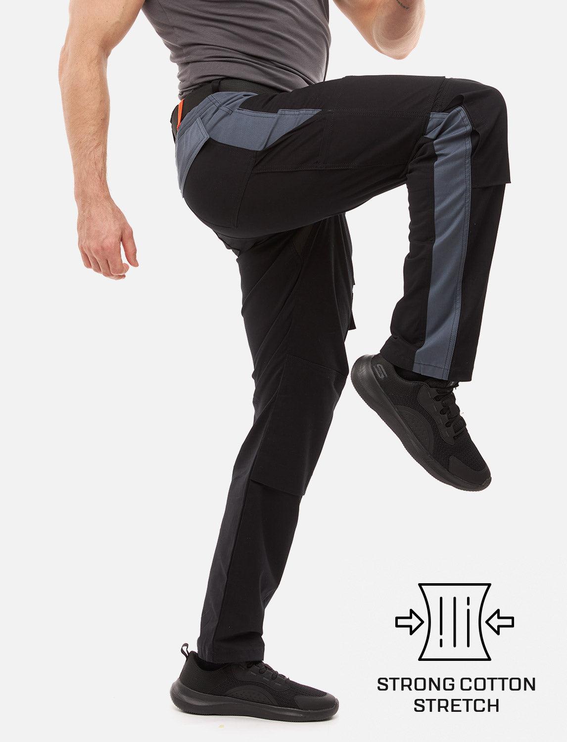 Men's work trousers with knee pad pockets made of strong stretch cotton