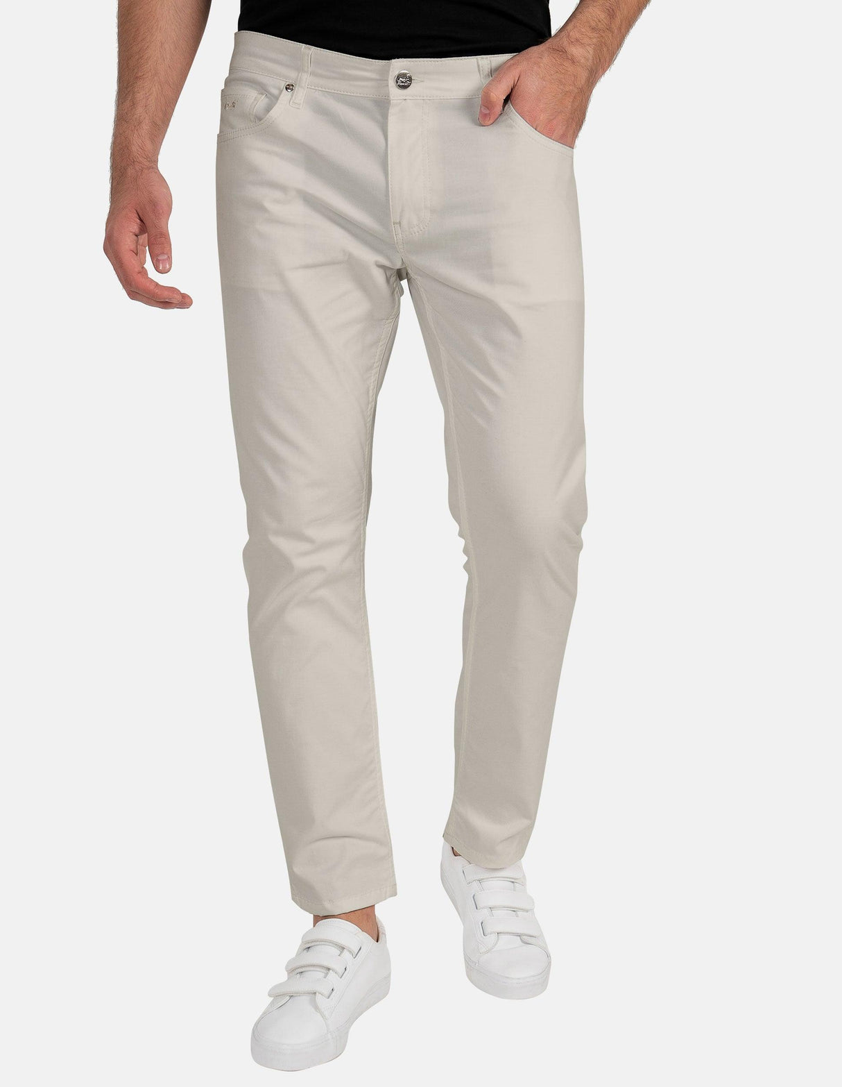 Pantalon chino homme casual en coton stretch, coupe regular | StrongAnt M251