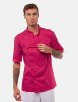 Veste de cuisine stretch homme à boutons-pression | Slim Fit, manches courtes | StrongAnt 411KURZ