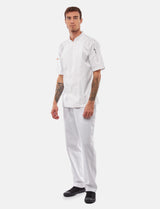 Veste de cuisine stretch homme à boutons-pression | Slim Fit, manches courtes | StrongAnt 411KURZ