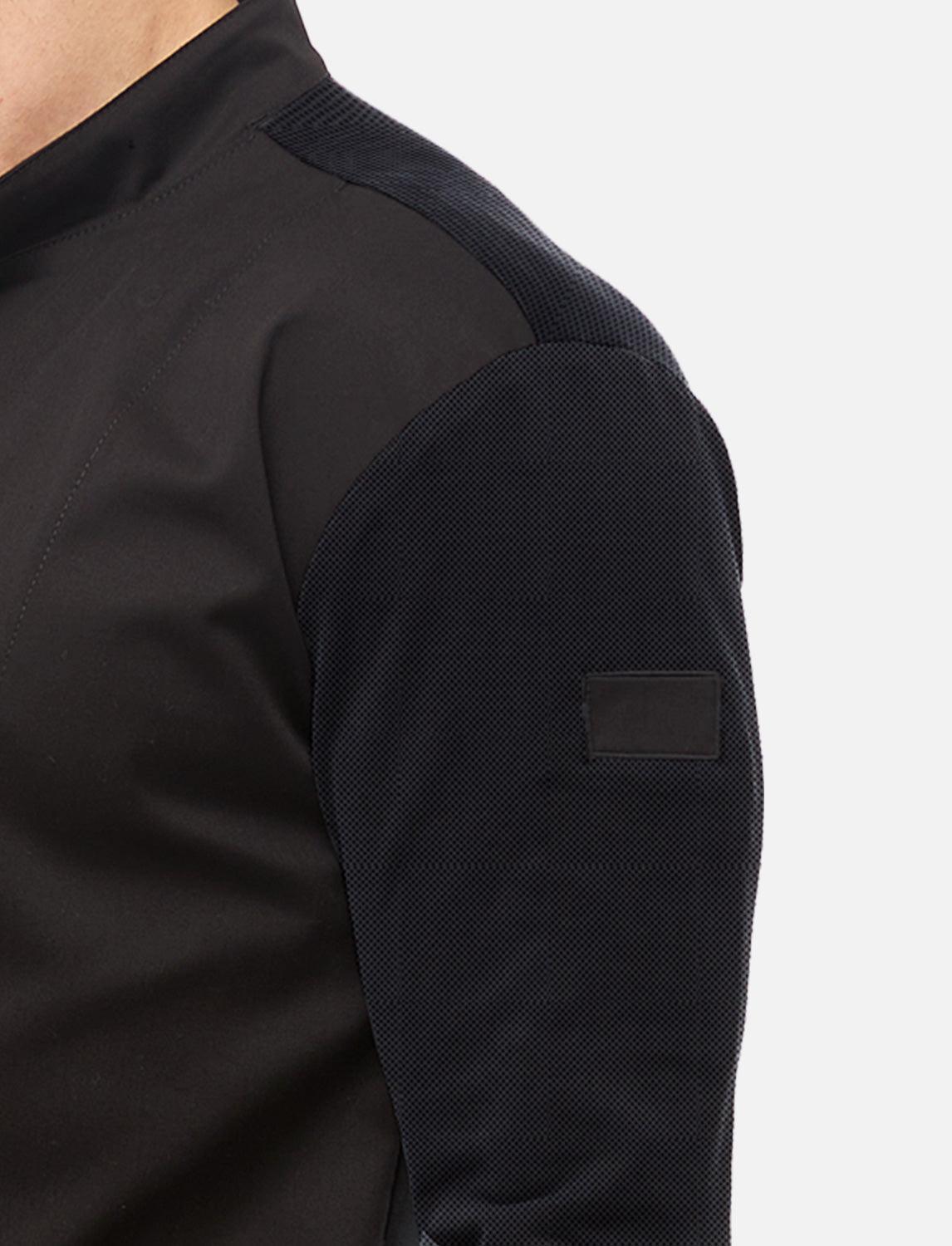 Men's chef's jacket with dryMesh back and sleeves - snap fasteners - long sleeves