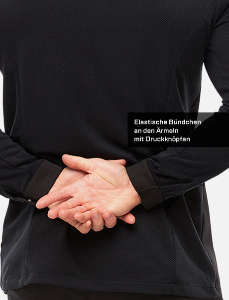 Men's chef's jacket with dryMesh back and sleeves - snap fasteners - long sleeves