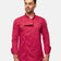 Herrenmodell in pinkfarbener Stretch-Kochjacke 411LANG Langarm
