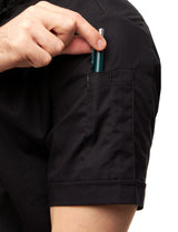 Veste de cuisine homme manches courtes avec dryMesh et boutons-pression | StrongAnt M412KURZSB