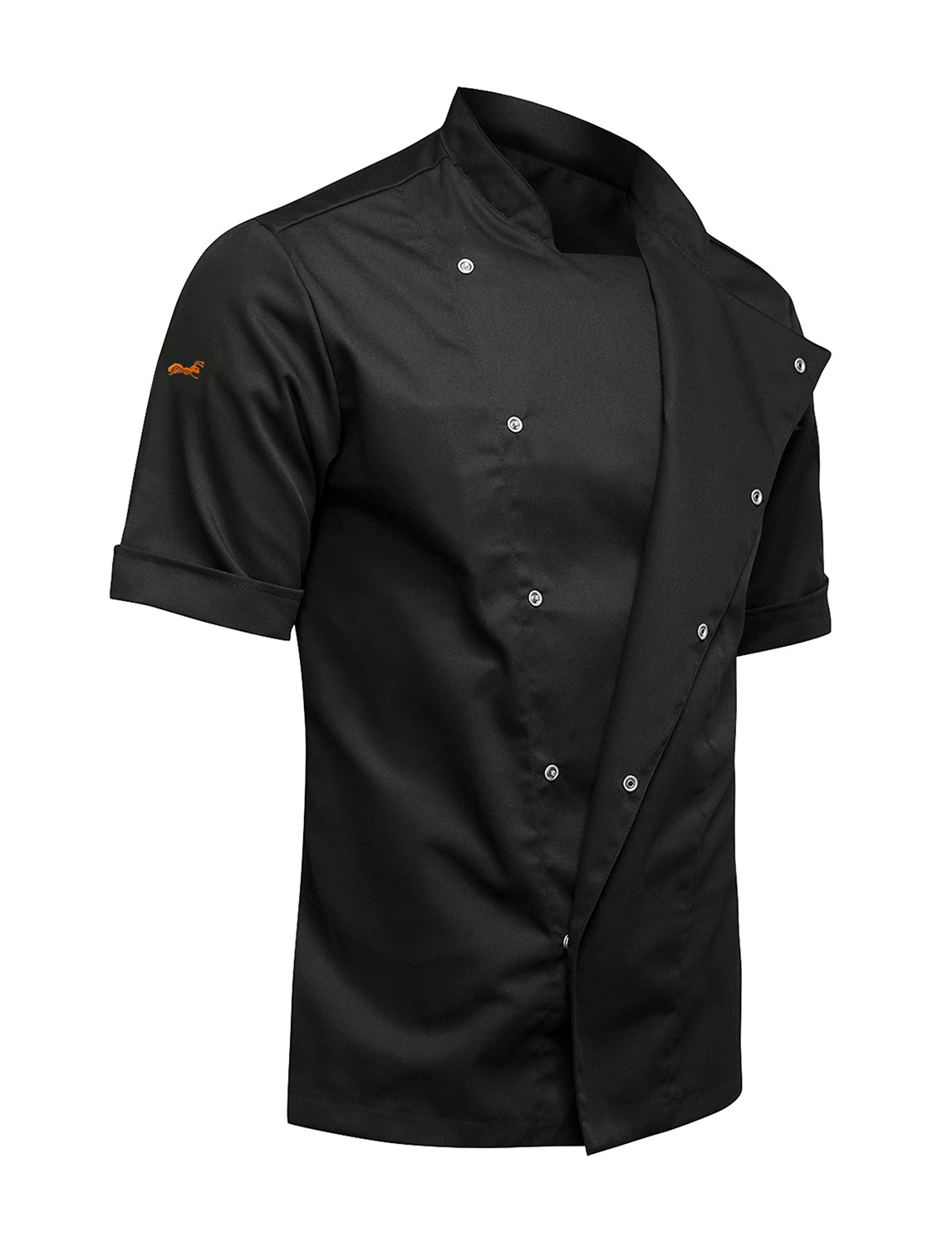 Veste de cuisine homme manches courtes avec dryMesh et boutons-pression | StrongAnt M412KURZSB