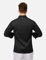 Veste de cuisine homme manches longues à boutons-pression | StrongAnt M412LANGSB