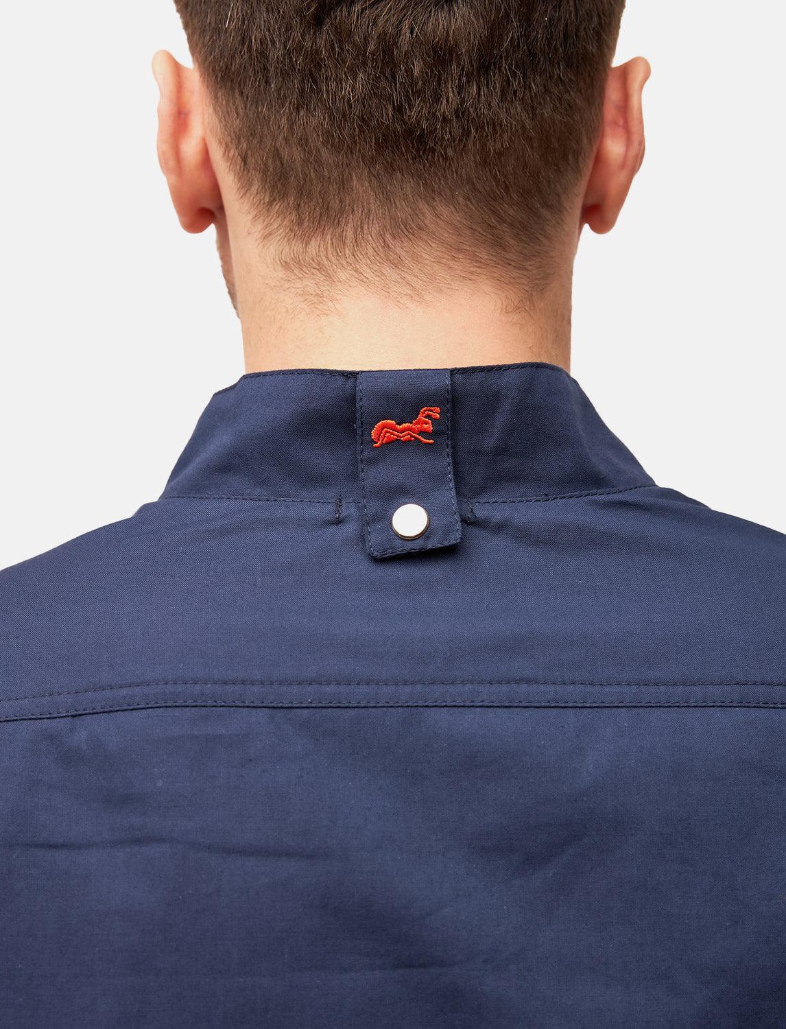 lightweight men's chef's jacket short sleeve incl. ball buttons Regular Fit Blue