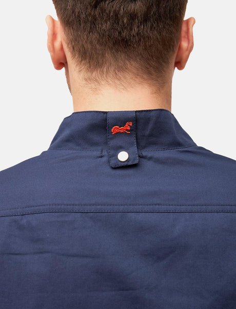 lightweight men's chef's jacket short sleeve incl. ball buttons Regular Fit Blue
