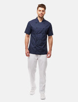 lightweight men's chef's jacket short sleeve incl. ball buttons Regular Fit Blue