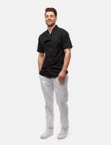100% cotton lightweight chef's jacket men's short sleeve including ball buttons Regular Fit