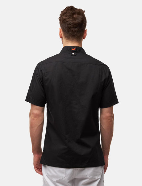 100% cotton lightweight chef's jacket men's short sleeve including ball buttons Regular Fit