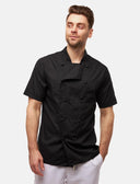 100% cotton lightweight chef's jacket men's short sleeve including ball buttons Regular Fit