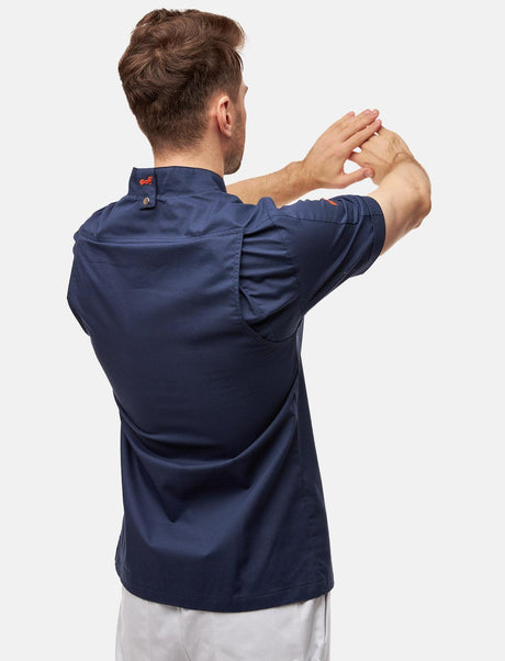 100% cotton lightweight chef's jacket men's short sleeve including ball buttons Regular Fit