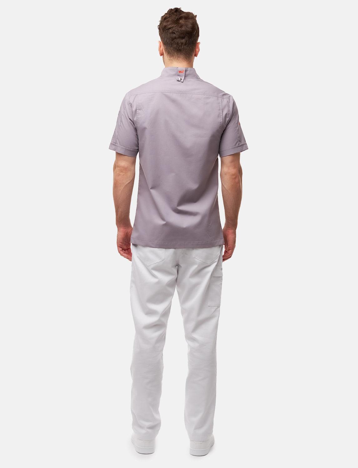 100% cotton lightweight chef's jacket men's short sleeve including ball buttons Regular Fit