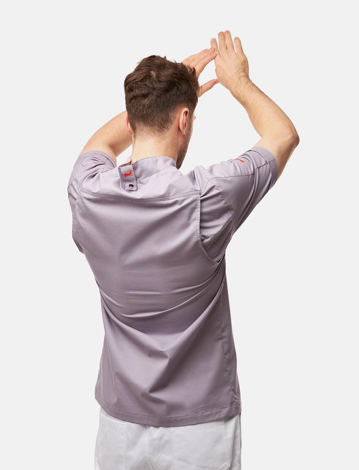 100% cotton lightweight chef's jacket men's short sleeve including ball buttons Regular Fit