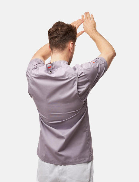100% cotton lightweight chef's jacket men's short sleeve including ball buttons Regular Fit
