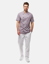 100% cotton lightweight chef's jacket men's short sleeve including ball buttons Regular Fit