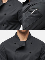 easyMove men's chef's jacket short sleeve incl. ball buttons Regular Fit