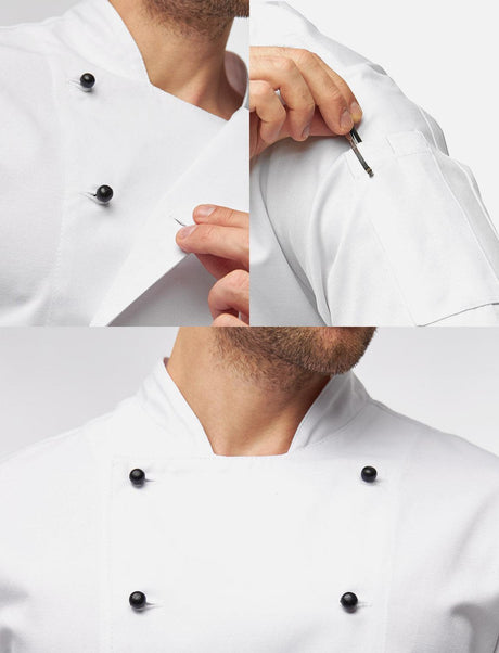 easyMove men's chef's jacket short sleeve incl. ball buttons Regular Fit