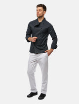 easyClean men's chef's jacket including ball buttons, cotton, long-sleeved, regular fit
