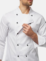 easyClean men's chef's jacket including ball buttons, cotton, long-sleeved, regular fit