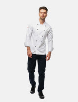 easyClean men's chef's jacket including ball buttons, cotton, long-sleeved, regular fit