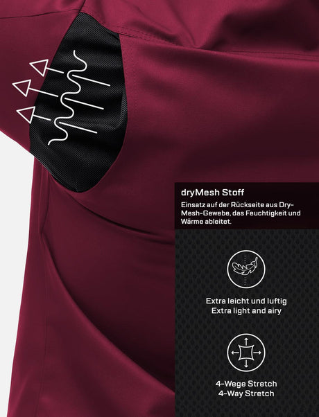 Men's long-sleeved easyMove chef's jacket with dryMesh insert – snap fasteners