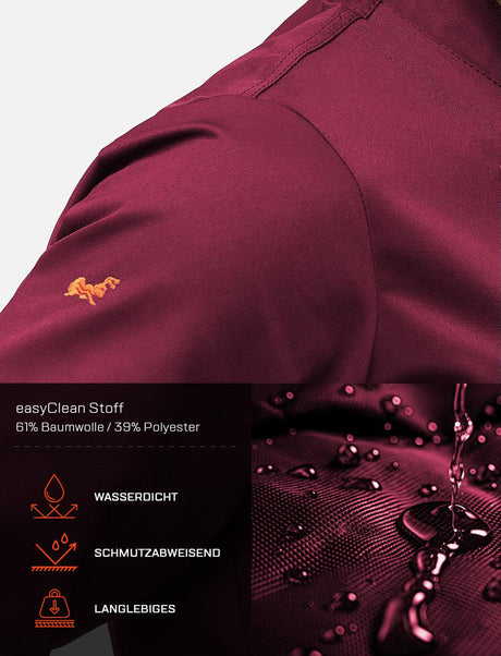 Men's long-sleeved easyMove chef's jacket with dryMesh insert – snap fasteners