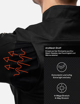 Men's long-sleeved easyMove chef's jacket with dryMesh insert – snap fasteners