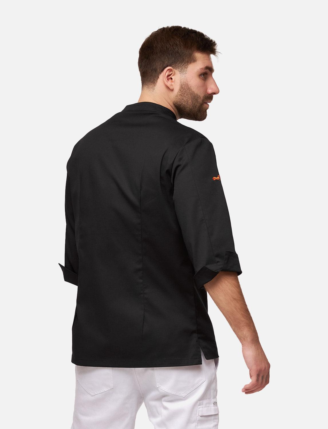 Veste de cuisine homme manches courtes avec fermeture zippée stretch Slim Fit