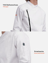 Veste de cuisine homme manches courtes avec fermeture zippée stretch Slim Fit