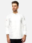 modern chef's jacket men's long-sleeved with snap fasteners easyMove and dryMesh