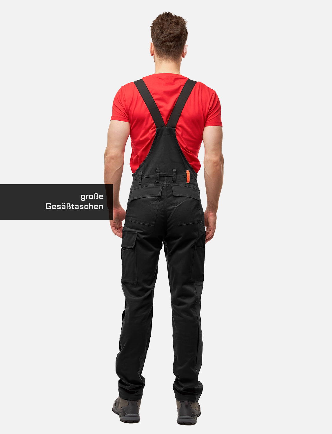 Salopette de travail professionnelle homme avec poches pour genouillères en coton Strong Stretch pour artisanat et bâtiment