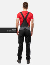 Salopette de travail professionnelle homme avec poches pour genouillères en coton Strong Stretch pour artisanat et bâtiment