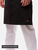 Bib apron with pockets, adjustable neckband and elastic waistband