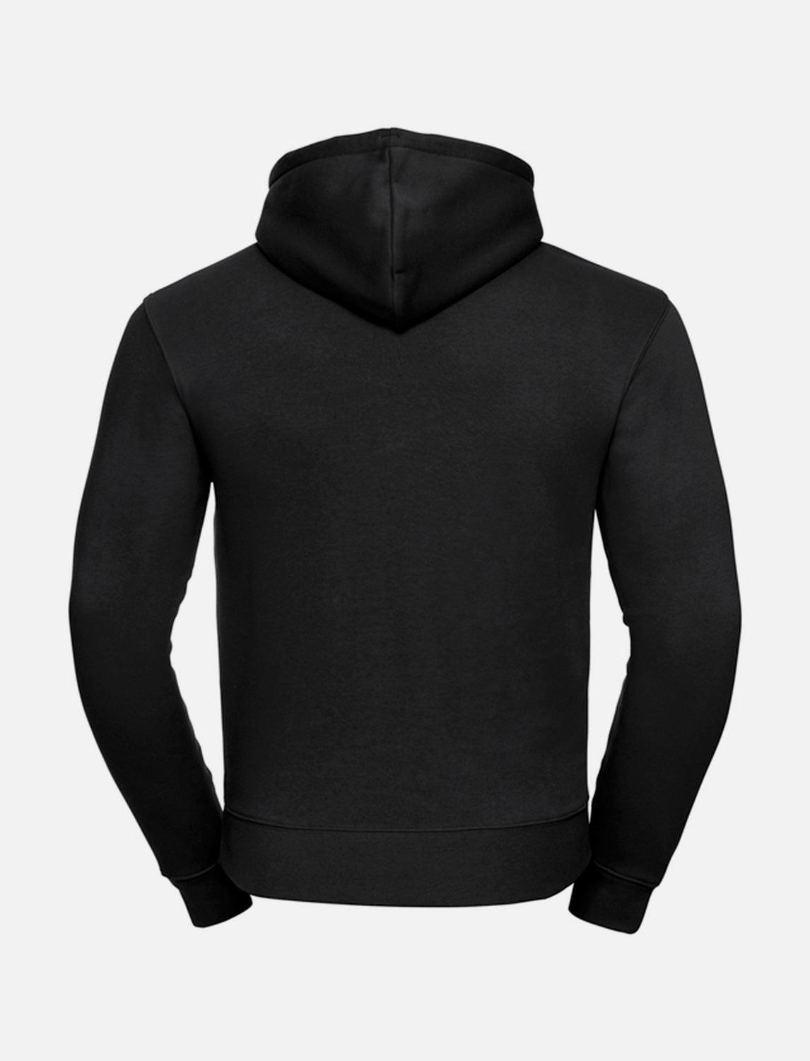 Men's hoodie with kangaroo pocket, double-layered hood, flat drawstring and slim fit