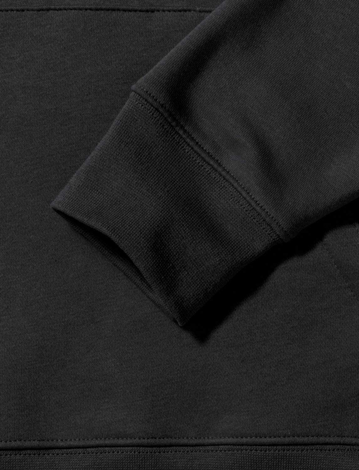 Men's hoodie with kangaroo pocket, double-layered hood, flat drawstring and slim fit