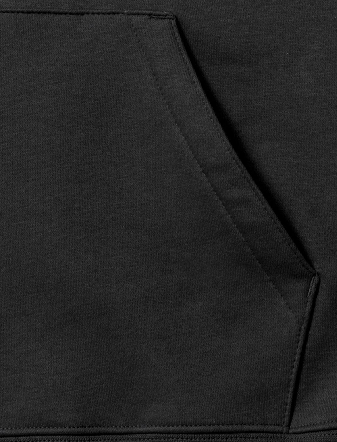 Men's hoodie with kangaroo pocket, double-layered hood, flat drawstring and slim fit