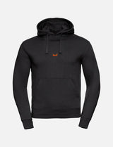 Men's hoodie with kangaroo pocket, double-layered hood, flat drawstring and slim fit