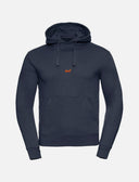 Men's hoodie with kangaroo pocket, double-layered hood, flat drawstring and slim fit