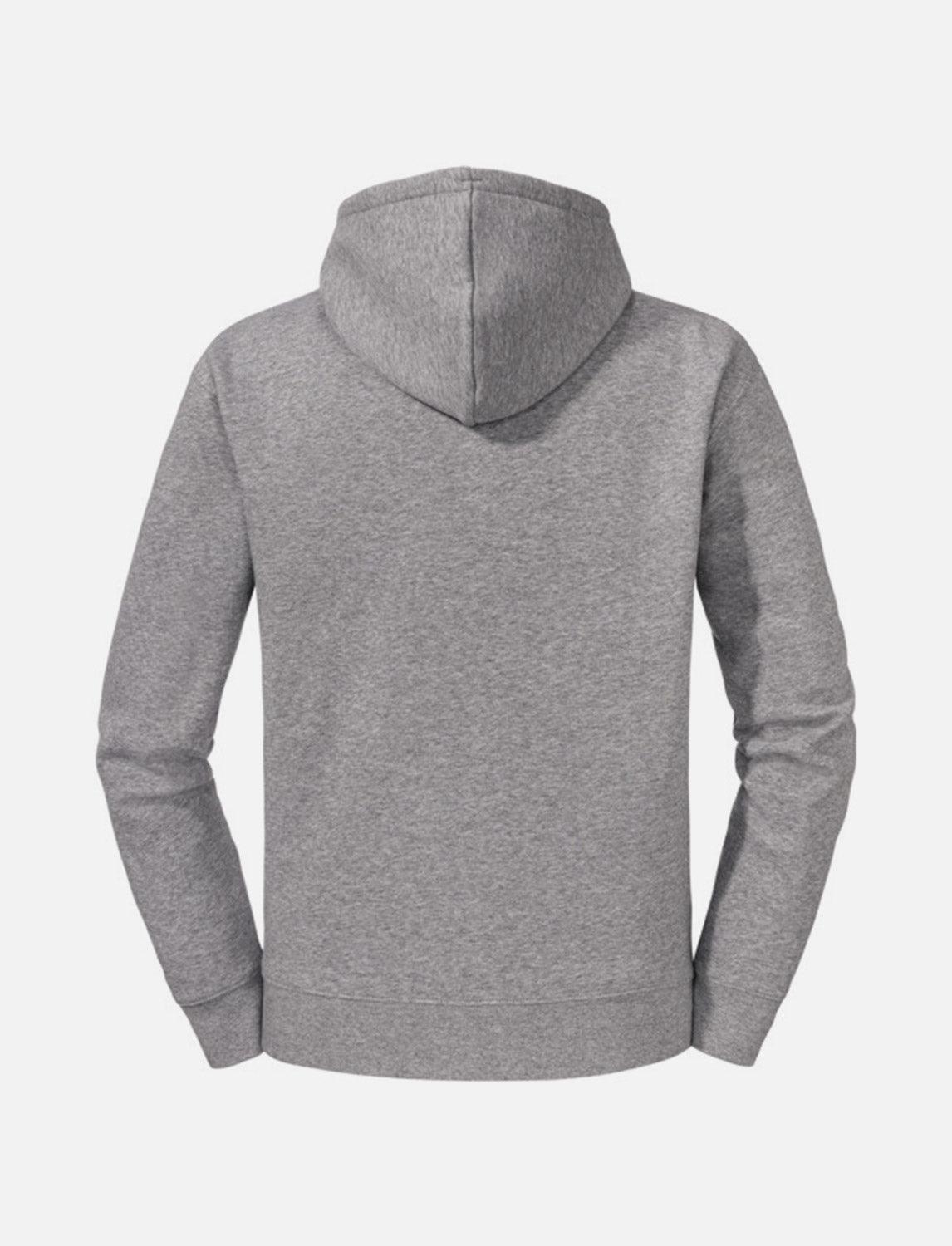 Men's hoodie with kangaroo pocket, double-layered hood, flat drawstring and slim fit