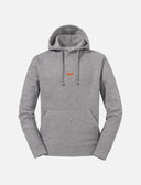 Men's hoodie with kangaroo pocket, double-layered hood, flat drawstring and slim fit
