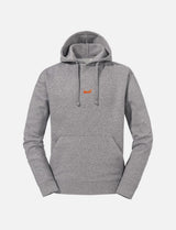 Men's hoodie with kangaroo pocket, double-layered hood, flat drawstring and slim fit