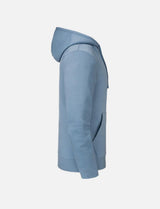 Men's hoodie with kangaroo pocket, double-layered hood, flat drawstring and slim fit