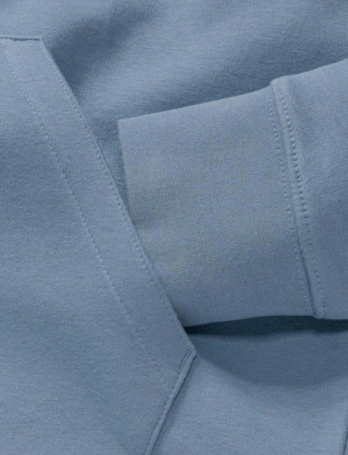 Men's hoodie with kangaroo pocket, double-layered hood, flat drawstring and slim fit