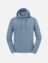 Men's hoodie with kangaroo pocket, double-layered hood, flat drawstring and slim fit