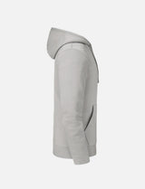 Men's hoodie with kangaroo pocket, double-layered hood, flat drawstring and slim fit