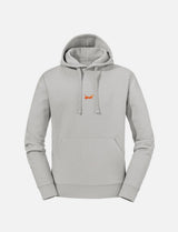 Men's hoodie with kangaroo pocket, double-layered hood, flat drawstring and slim fit